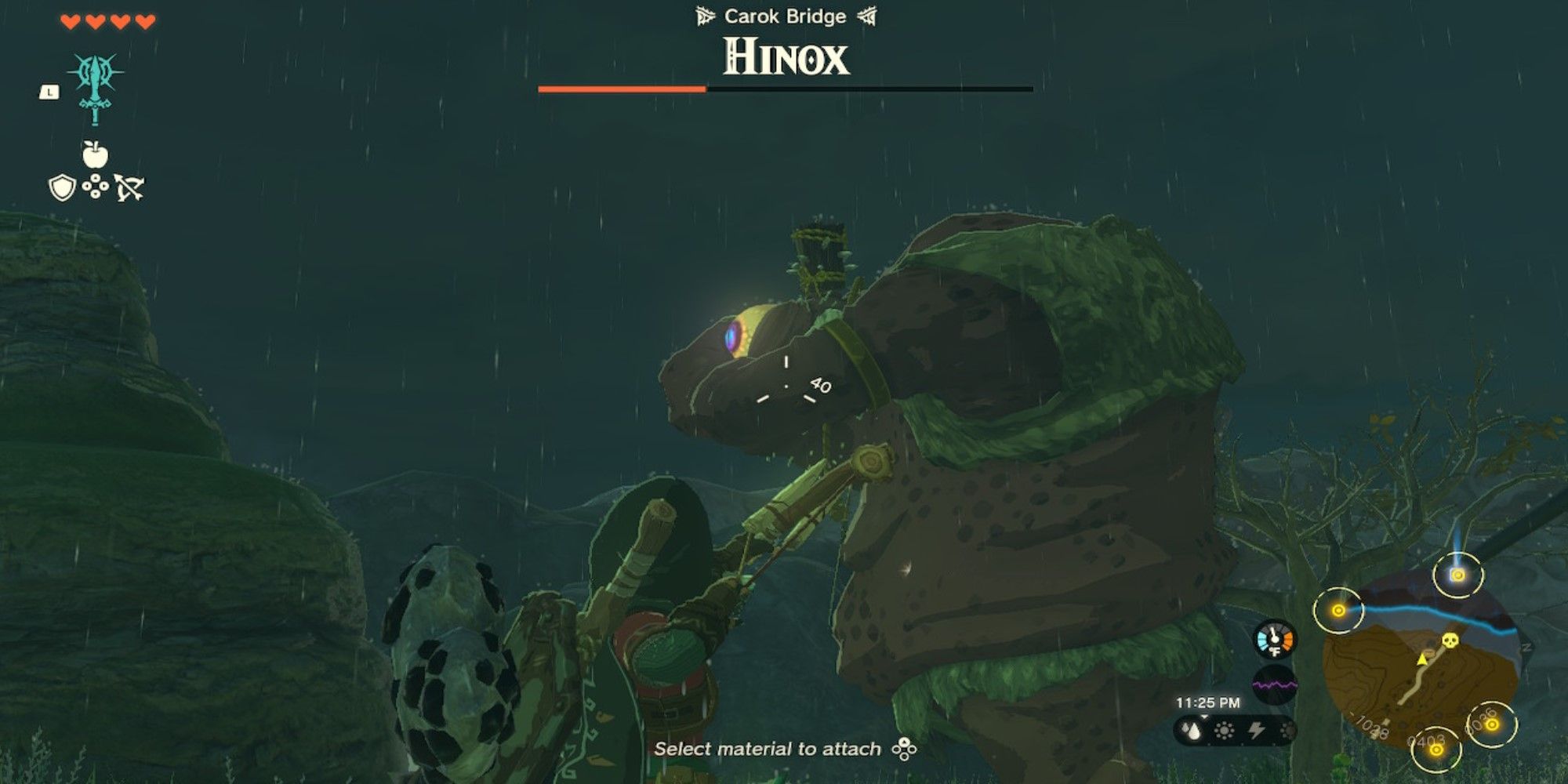 Kingdom Hinox tears block its eyes during the fight