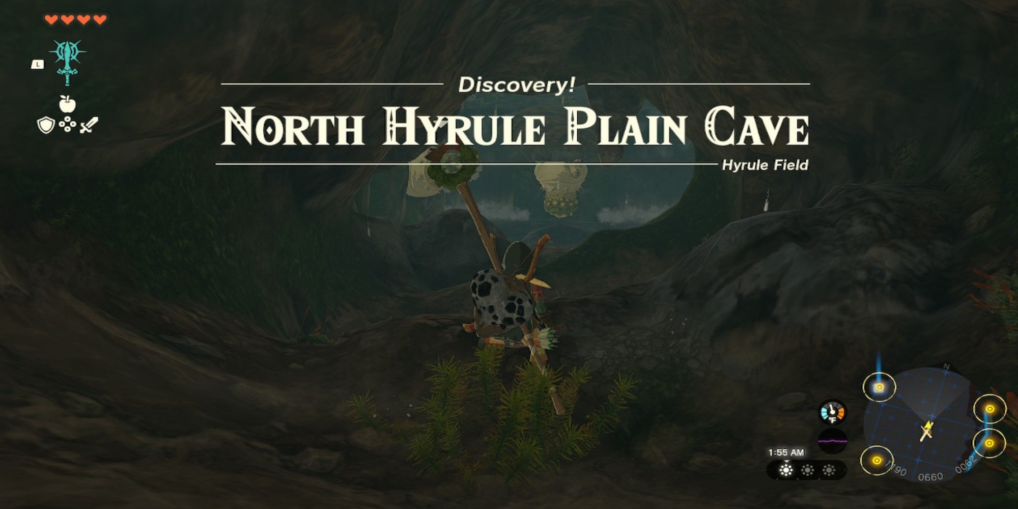 Tears Of The Kingdom Link Entering North Hyrule Plain Cave