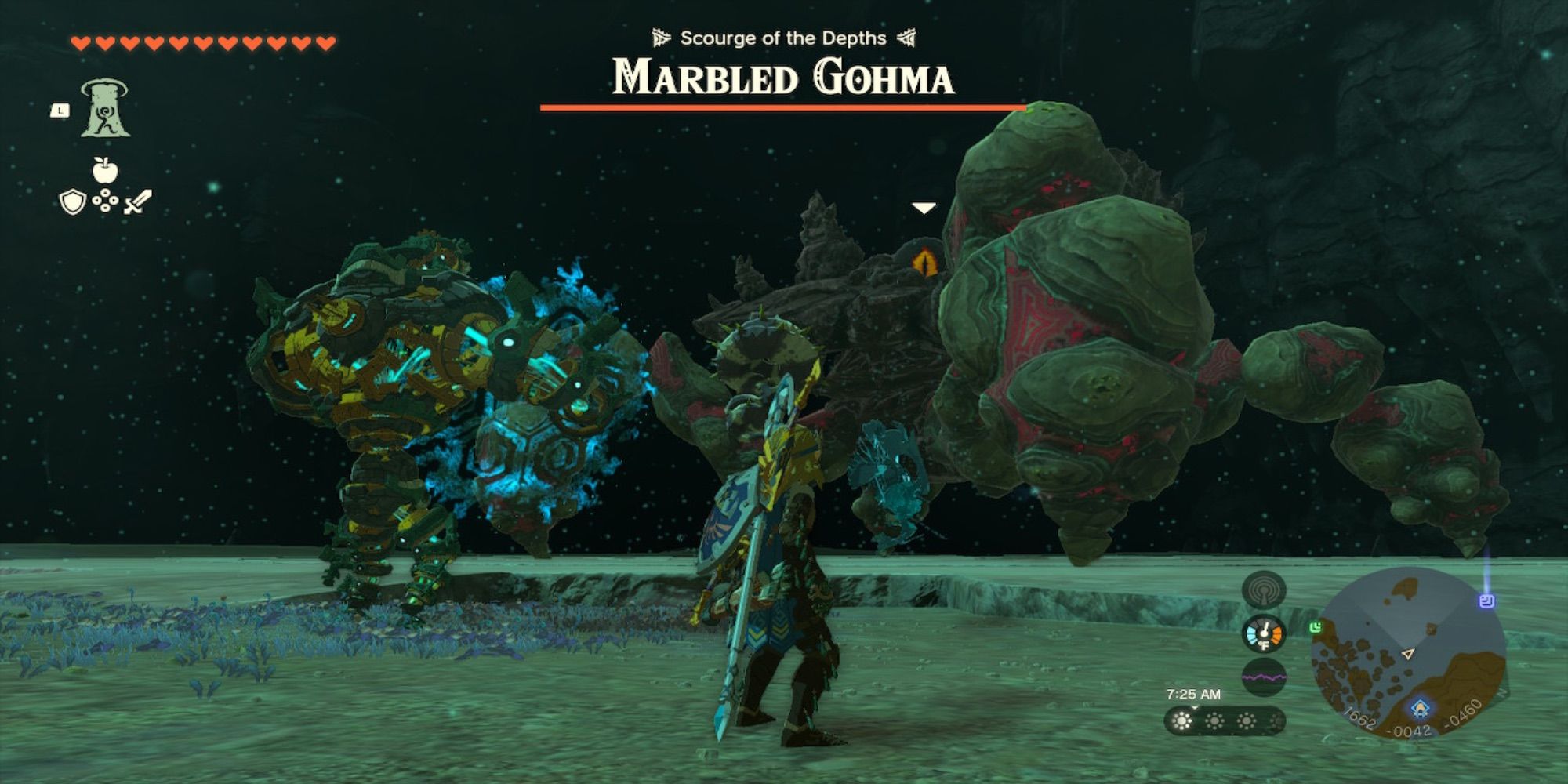 The Legend of Zelda Tears of the Kingdom Depths Bosses Mucktorok Location Gohma