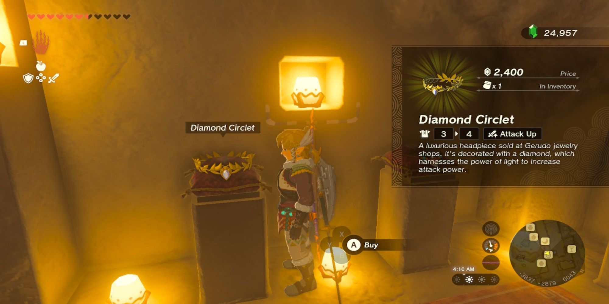 The Legend of Zelda Tears of the Kingdom Gerudo Jewelry Diamond Circlet