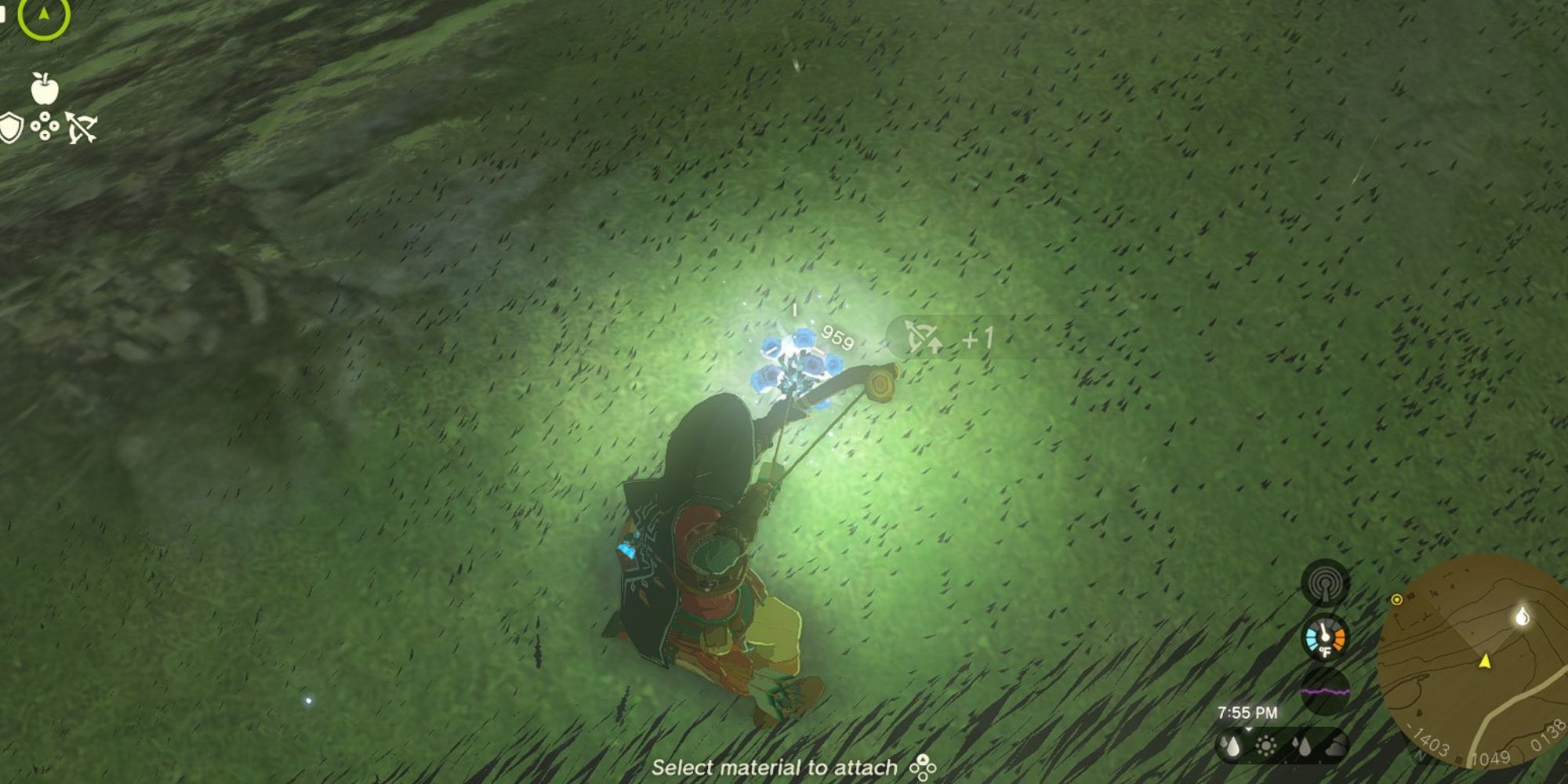 The Legend of Zelda_ Tears of the Kingdom Dazzle Fruit fused to an arrow