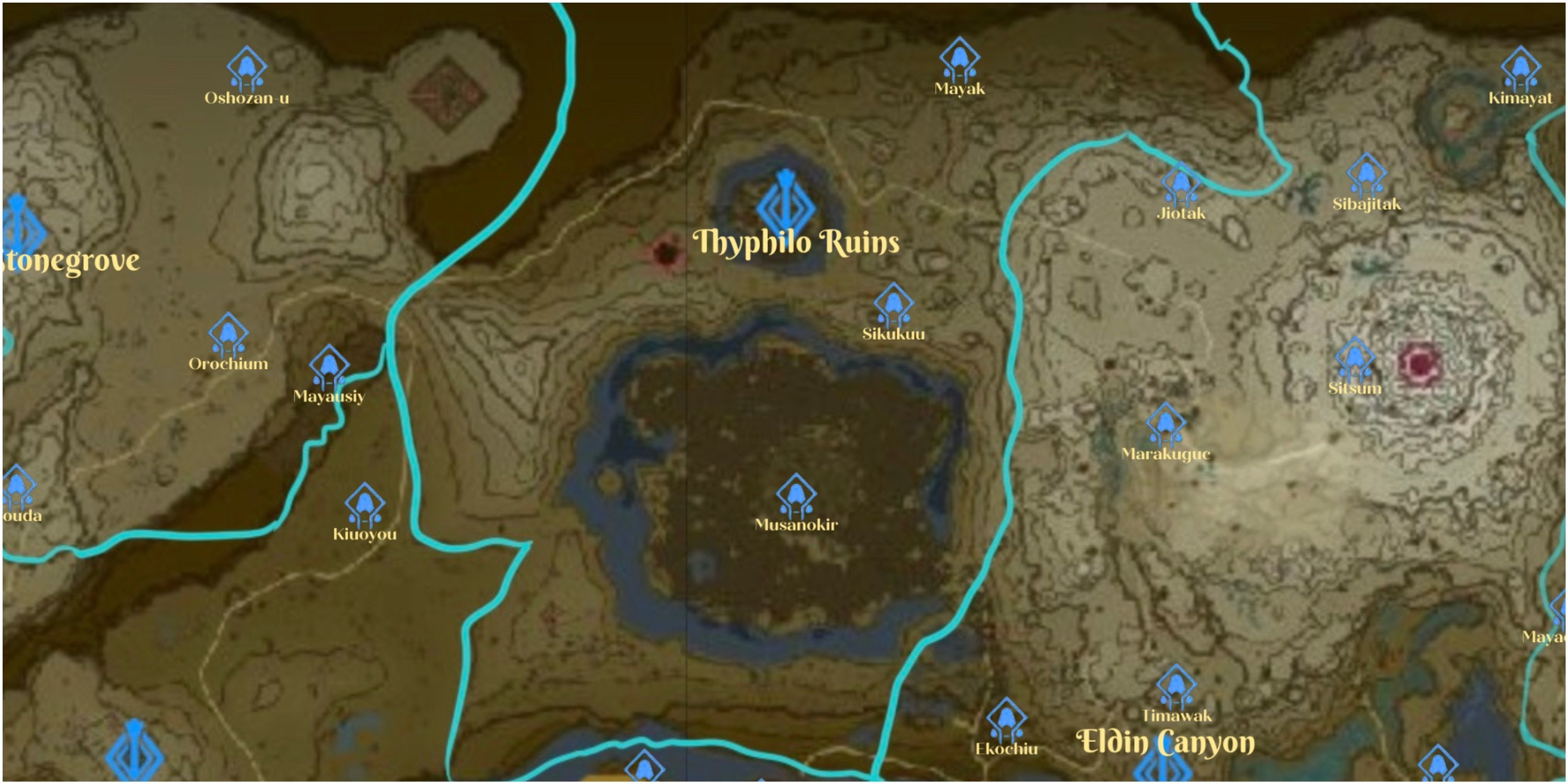 Thyphilo Ruins Map