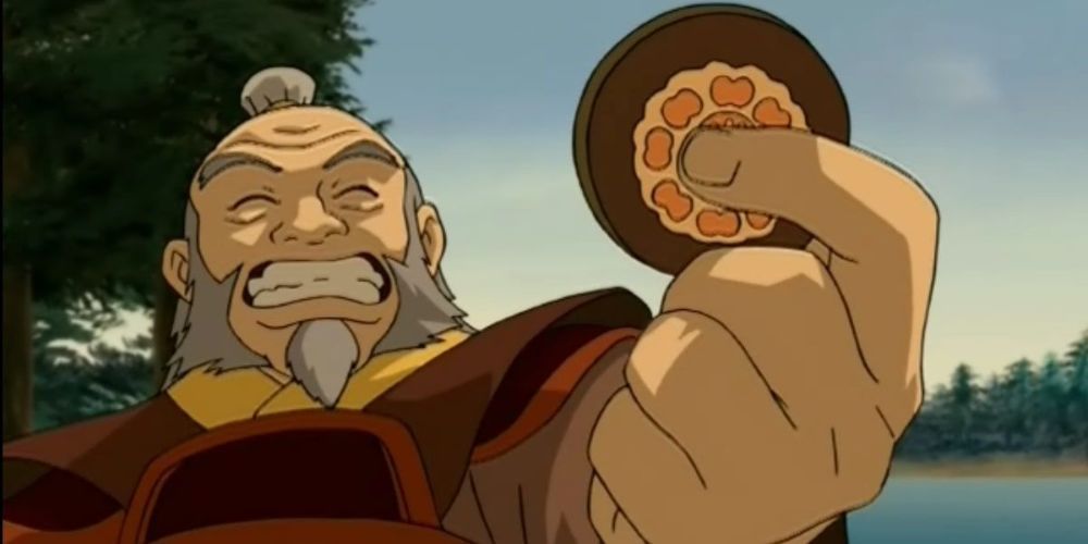 Avatar: The Last Airbender Uncle Iroh with his lotus tile 