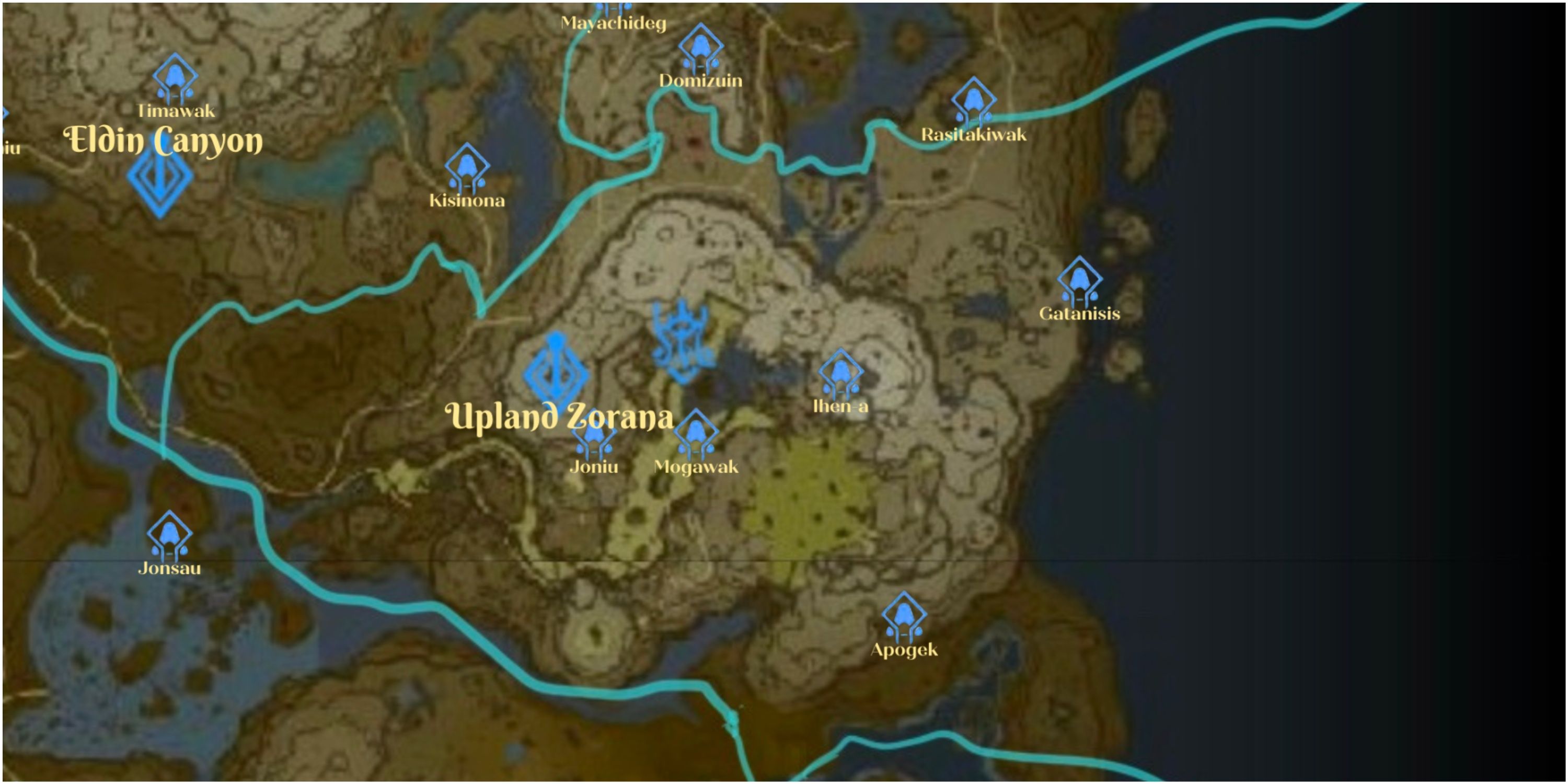 Upland Zorana Map