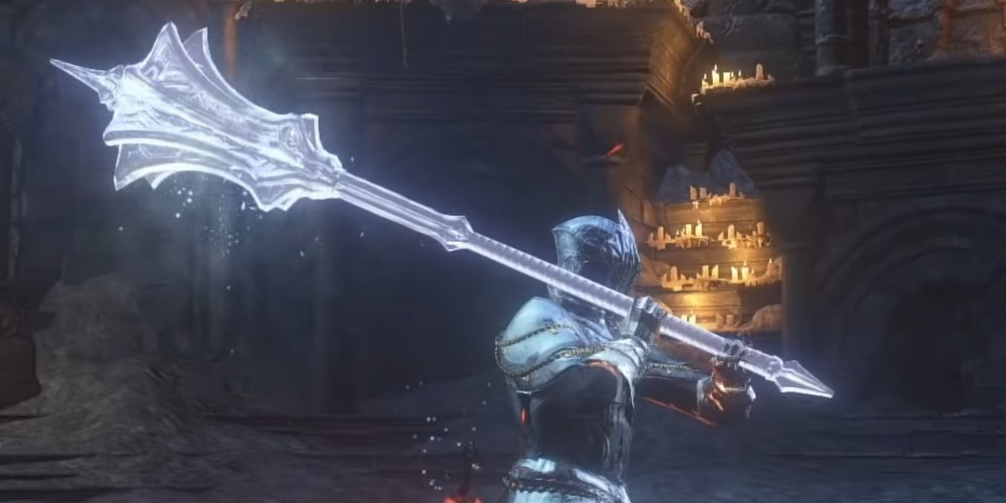 Vordt's Greathammer in Dark Souls 3 at Firelink Shrine