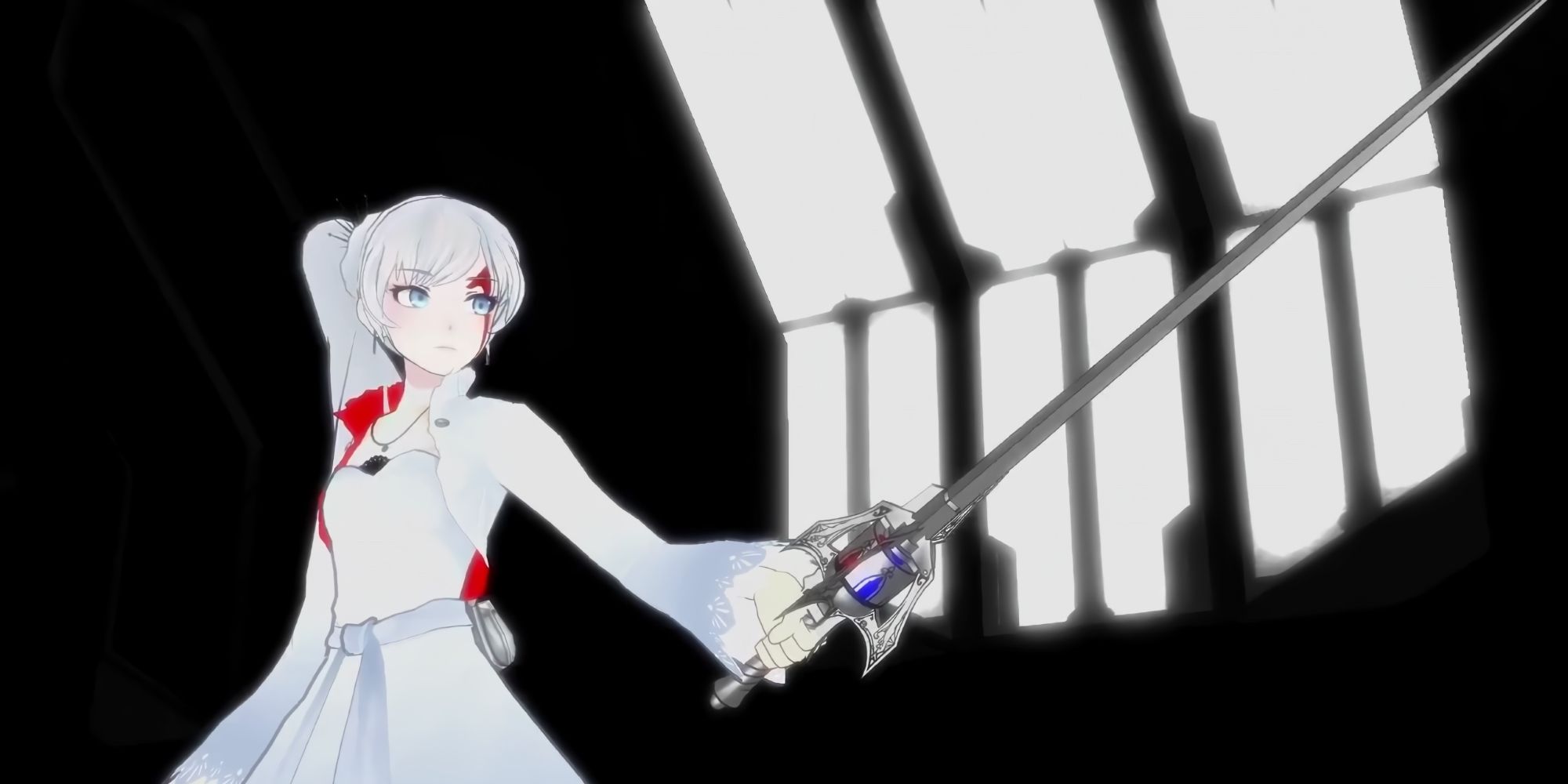 Weiss wielding her rapier Myrtenaster