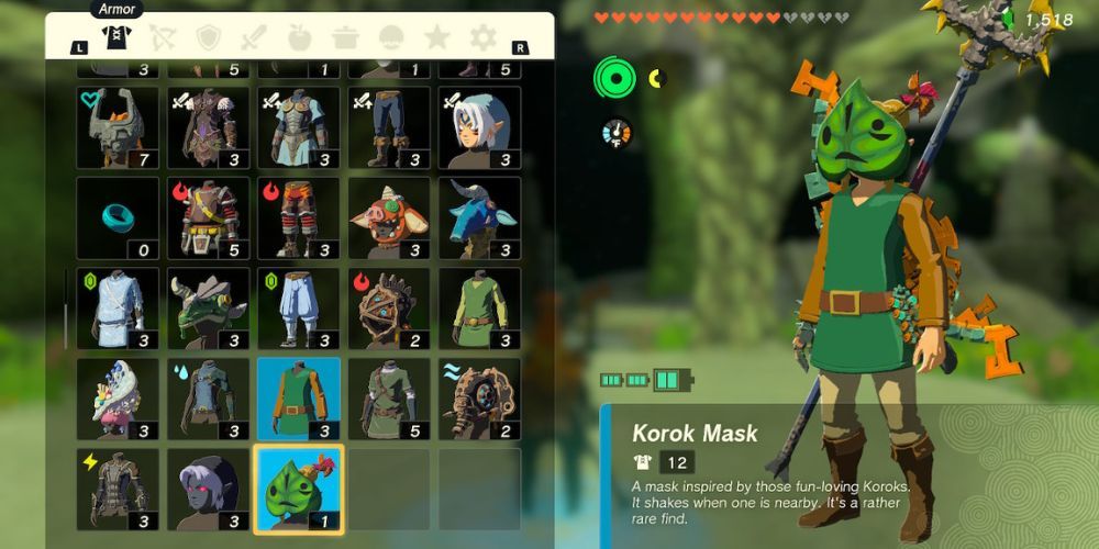 zelda tears of the kingdom korok mask stats