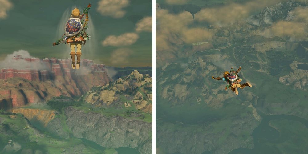 zelda tears of the kingdom link skydiving