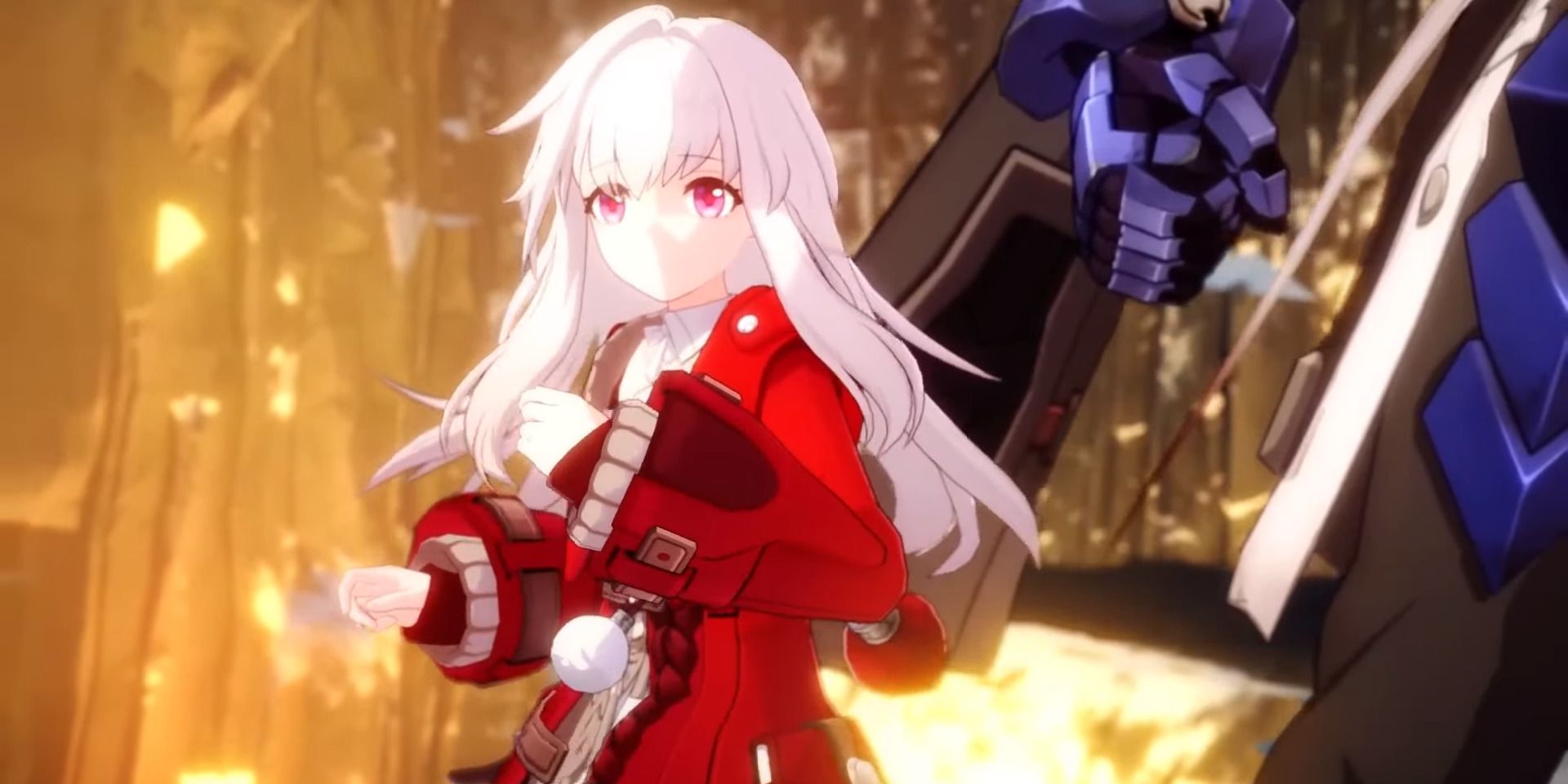 Image of the character Clara in her character demo for Honkai Star Rail.