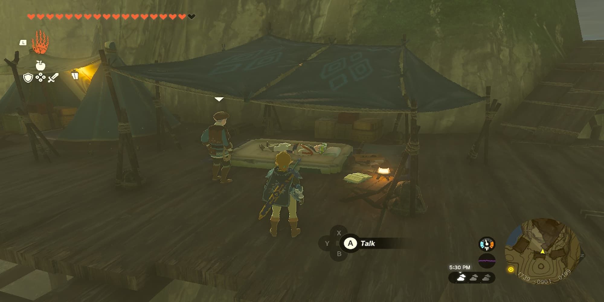 Link to stand in front of the Sleeping Innkeeper