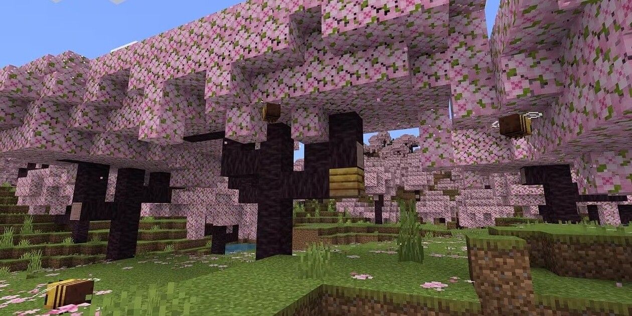 Cherry blossom forest from Minecraft Trails and Tales