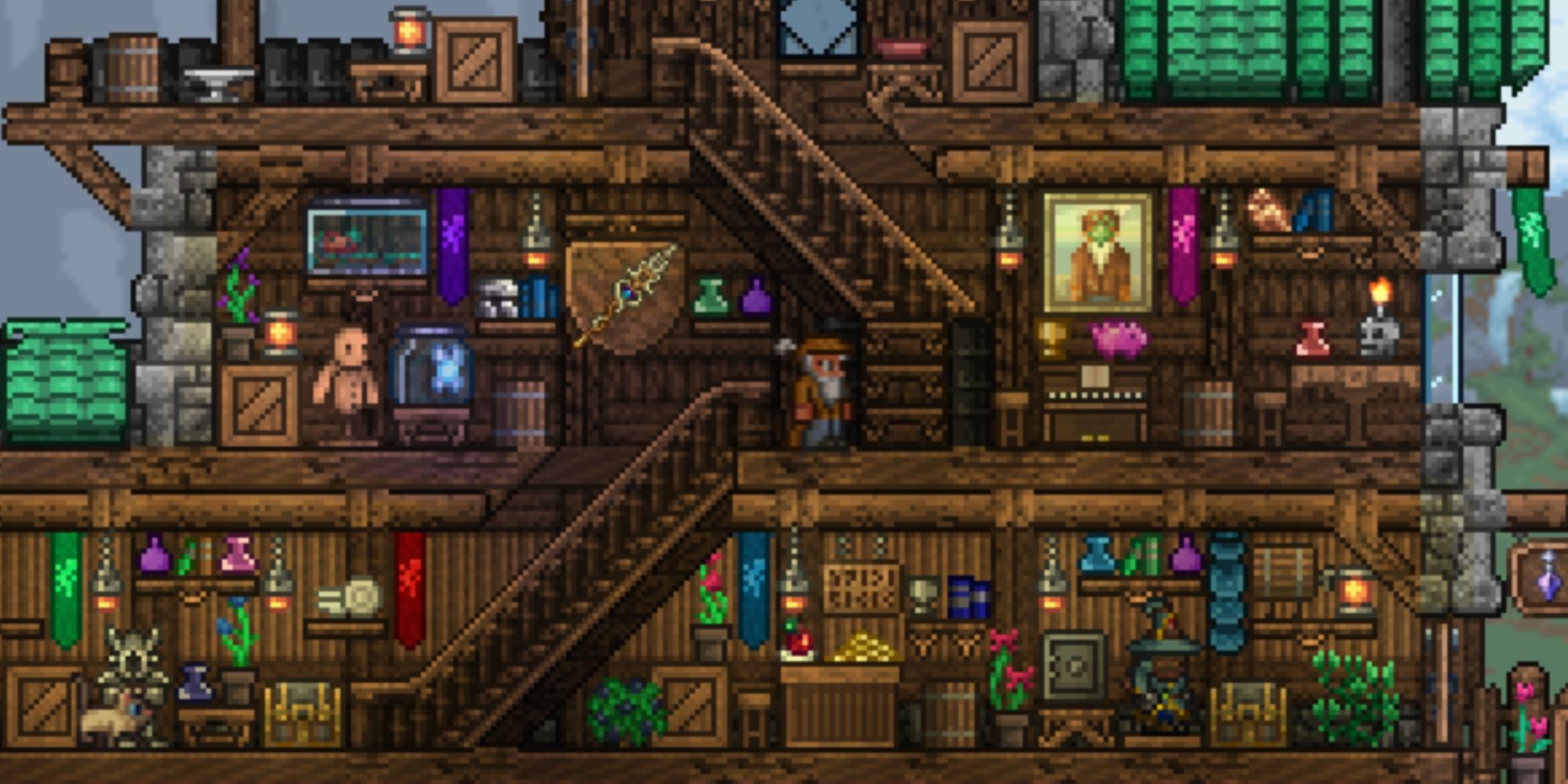 The Merchant in his House in Terraria