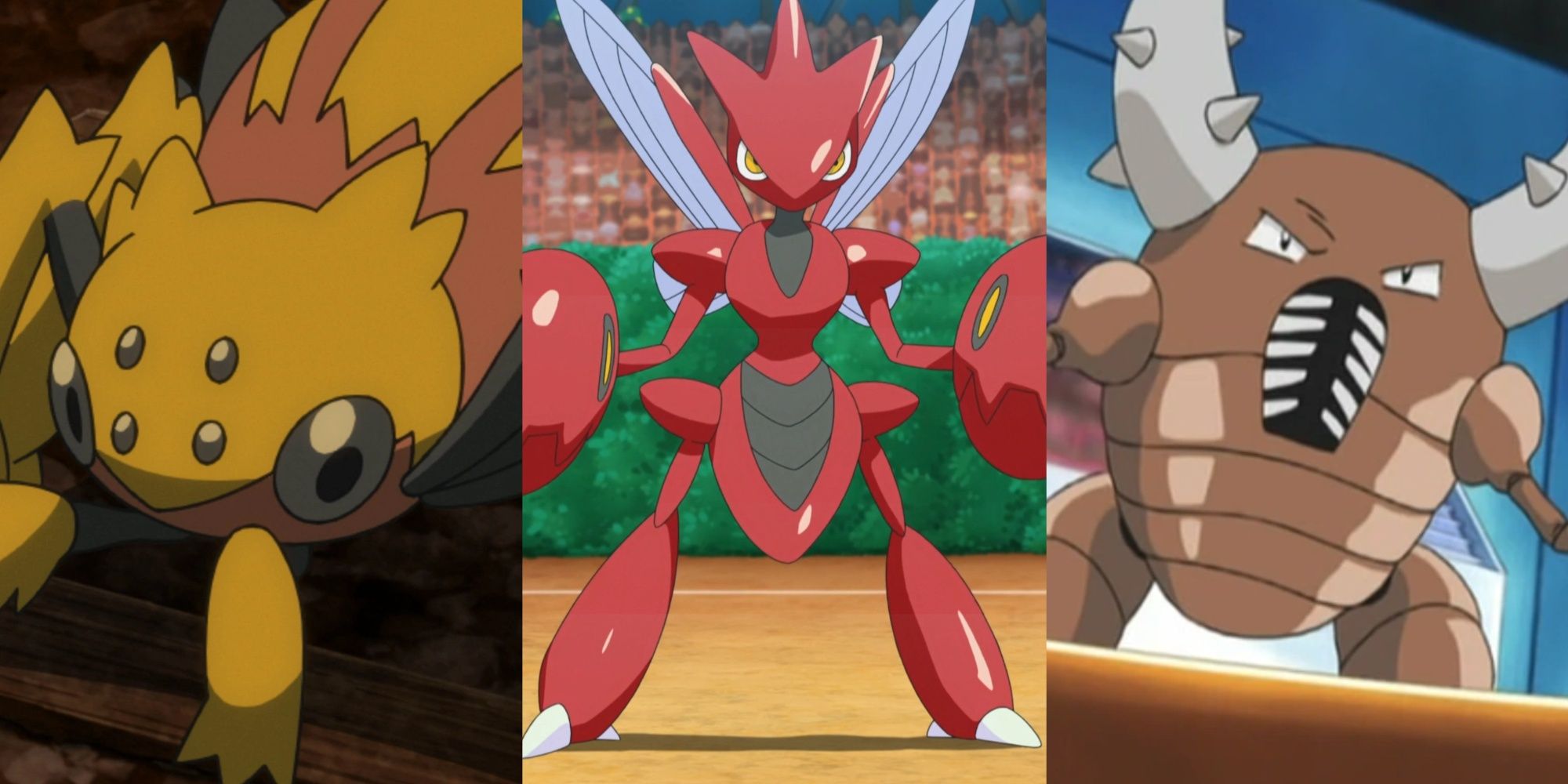 Featuring Galvantula, Scizor, and Pinsir from the Anime