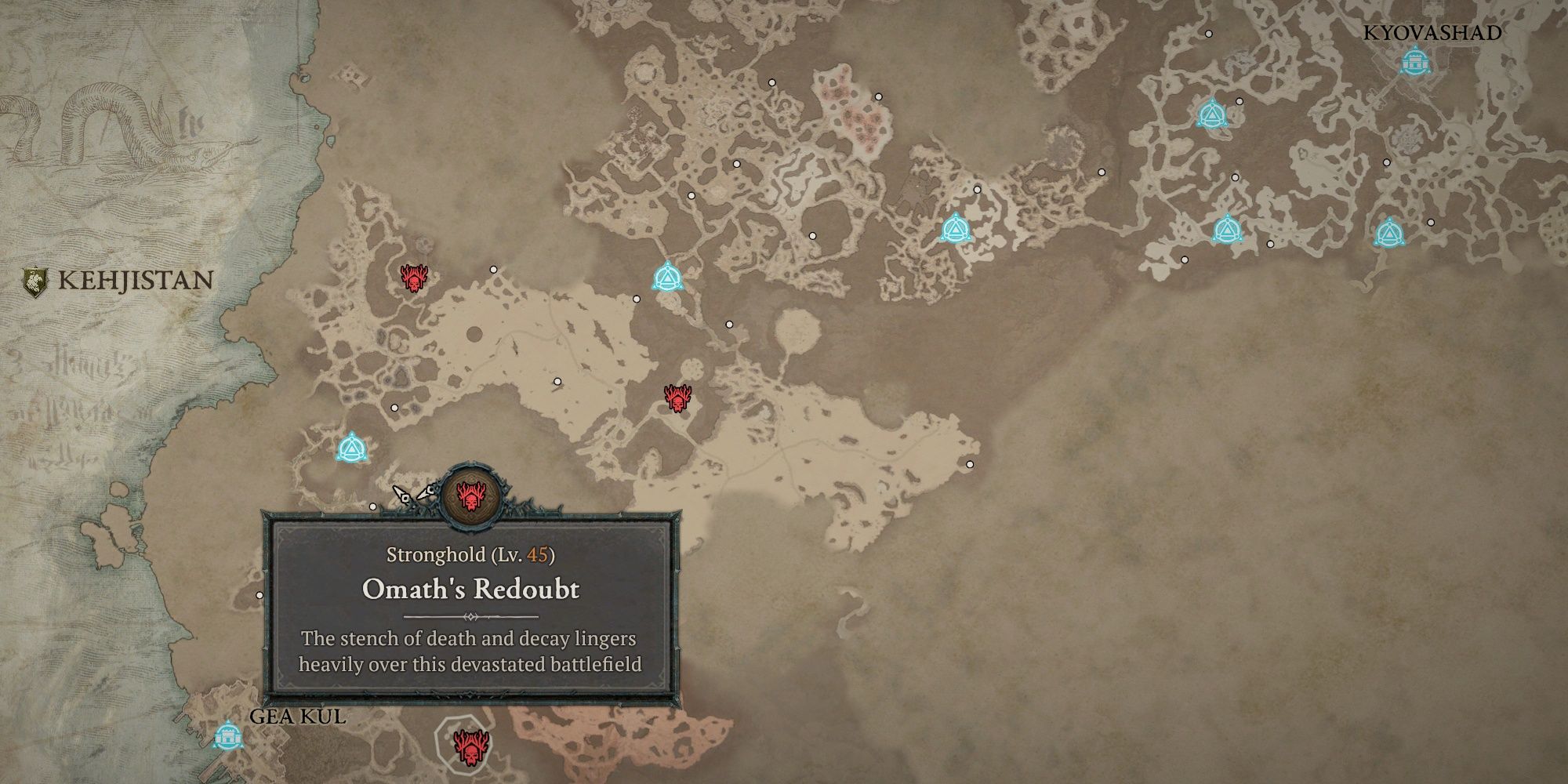 Diablo 4: All Stronghold Locations In Kehjistan