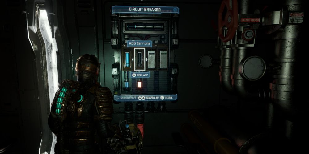 Dead Space Remake - Chapter 4 - adjusting the circuit breakers in the wall