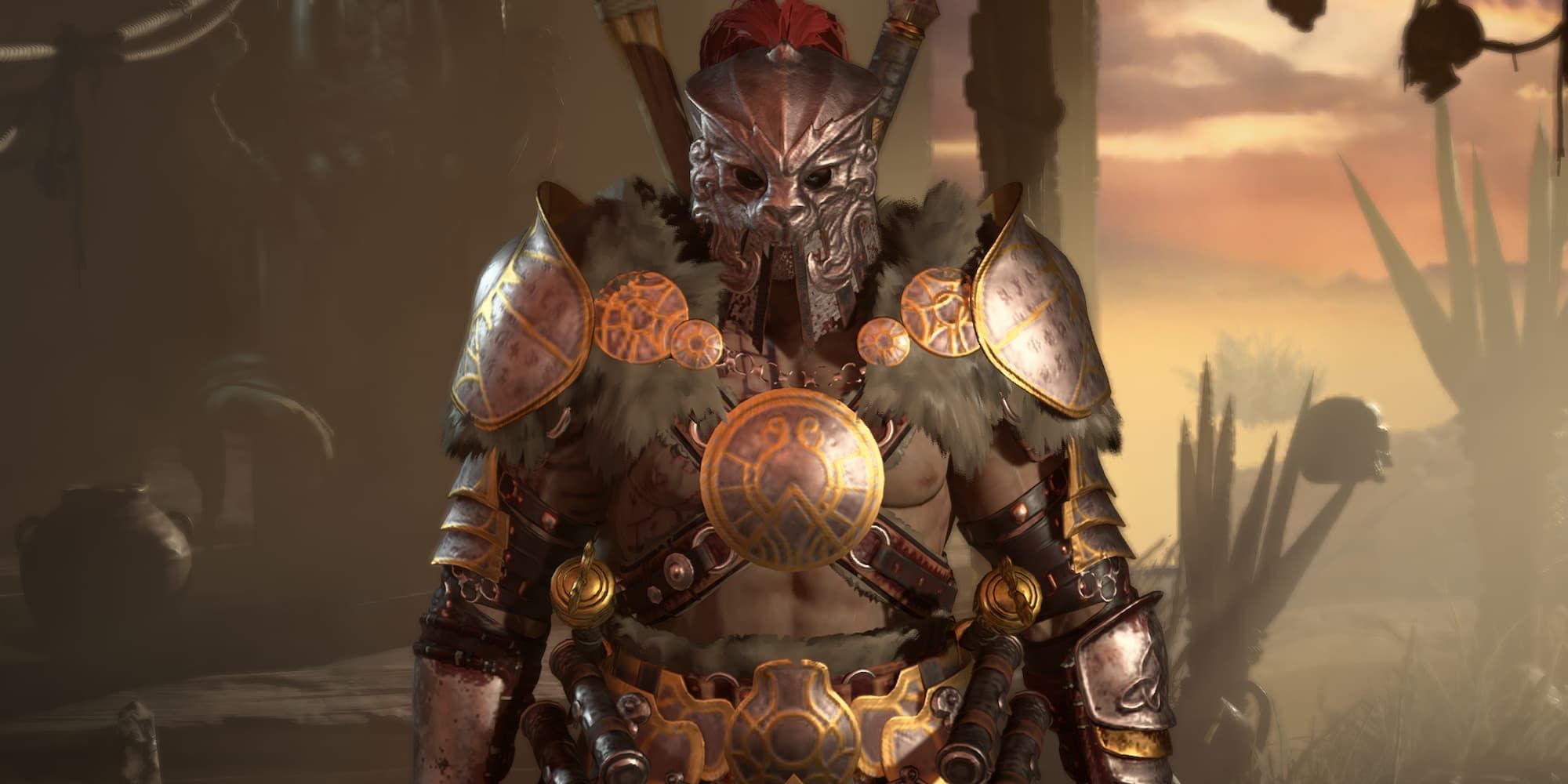Diablo 4 heavily equipped character