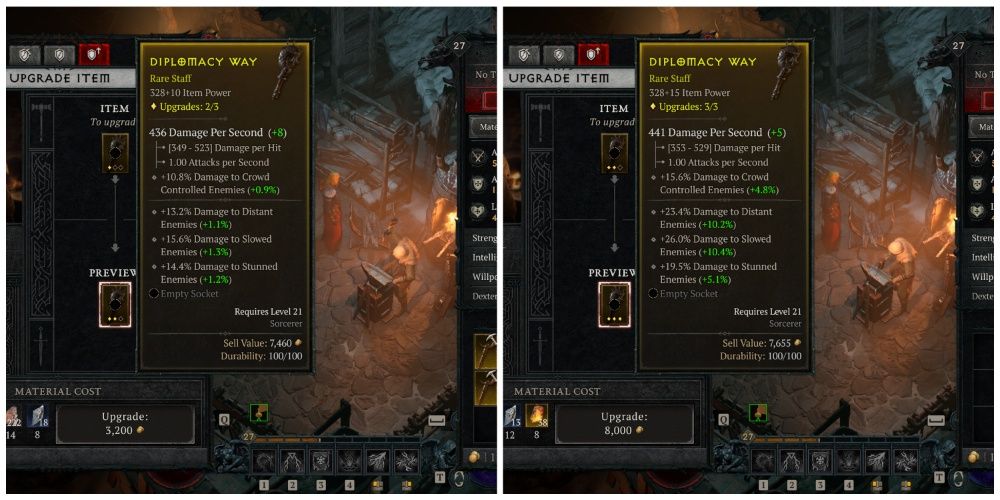 Diablo 4 - Item Upgrade (comparison)