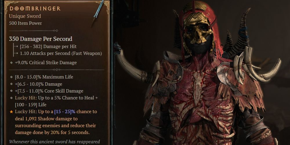 Diablo 4 best Necromancer weapons Doombringer