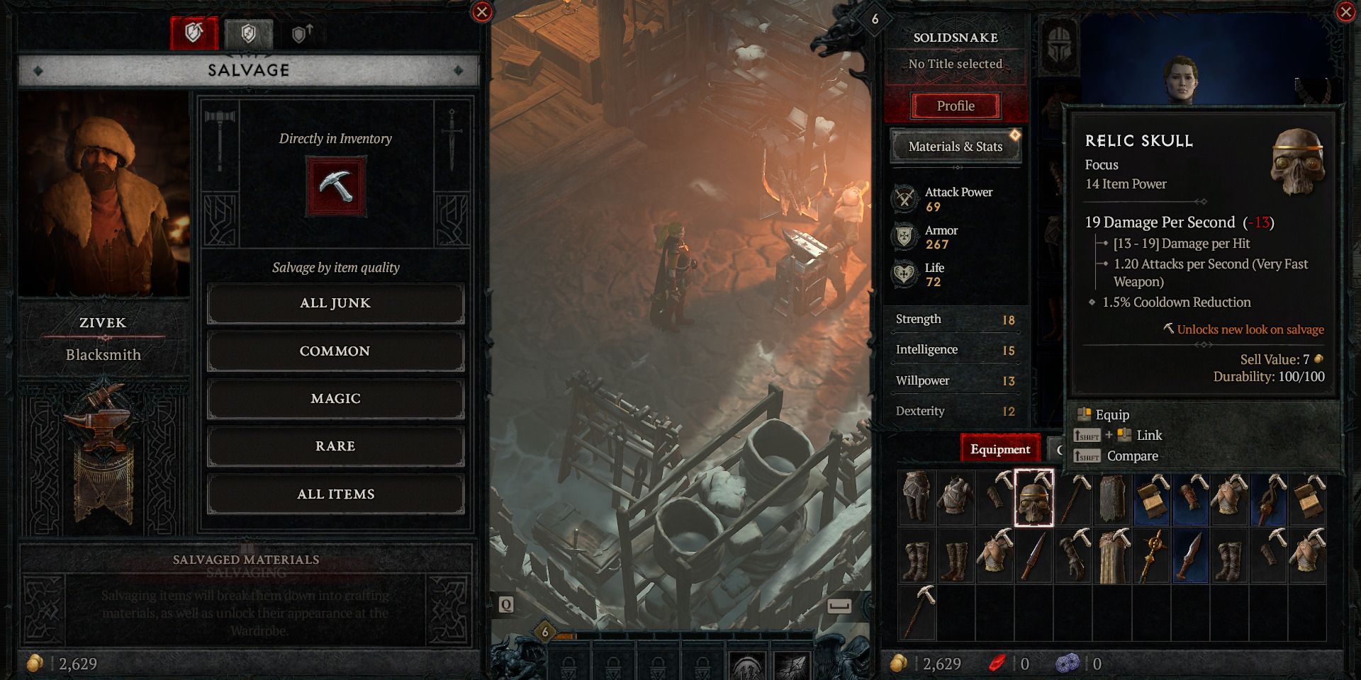 Image of the blacksmith at Keuvachad in Diablo 4.