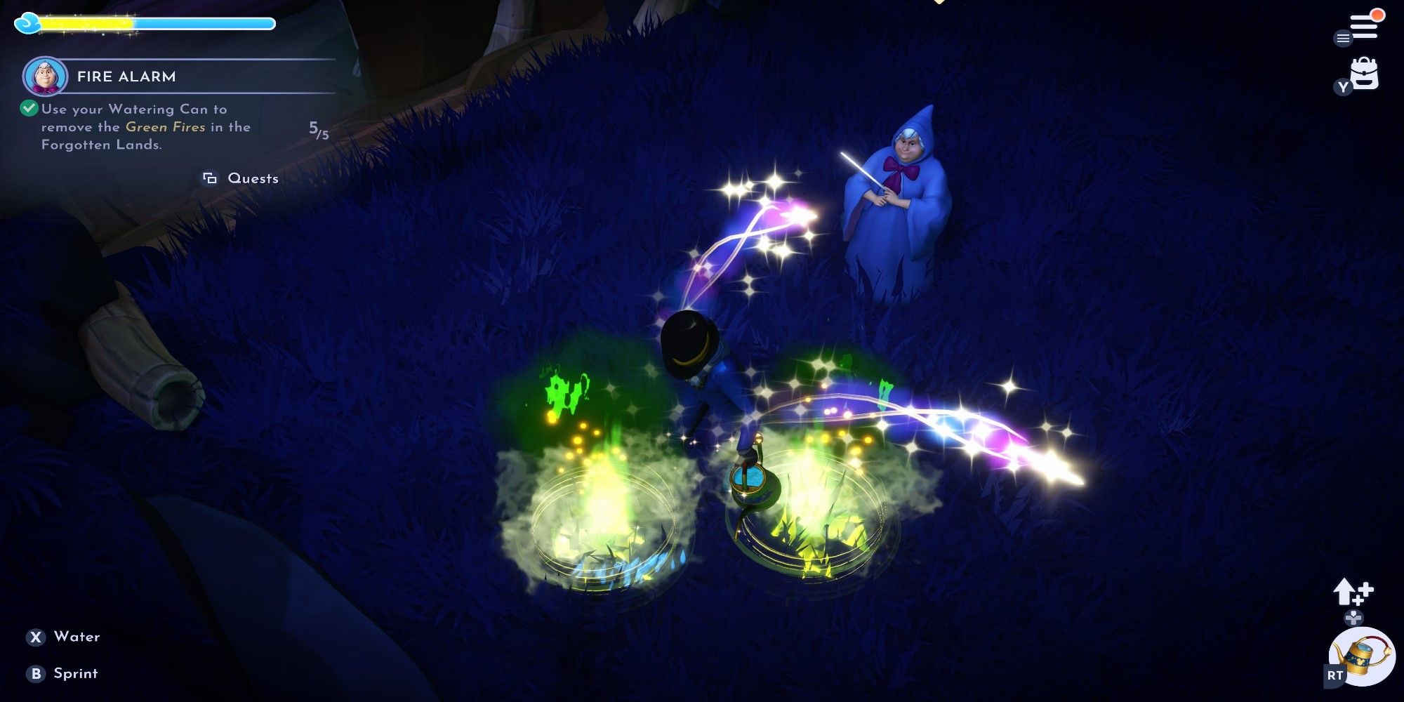 Disney Dreamlight Valley How To Remove The Green Fires