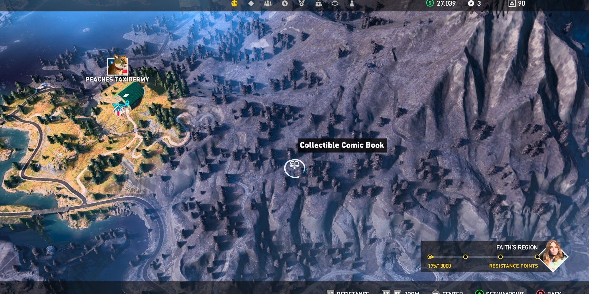 Far Cry 5 Faith's Region Map Comic Book Location 5 Camp Cougars