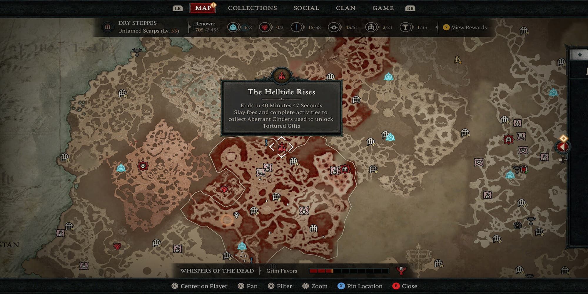 Helltide Event Logo On The Map 