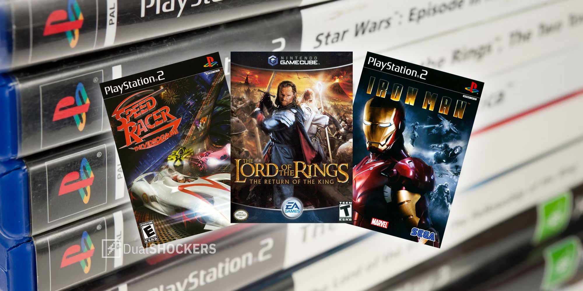 Lord of the Rings Return of the King, Speed Racer, 2008 Iron Man PS2 games