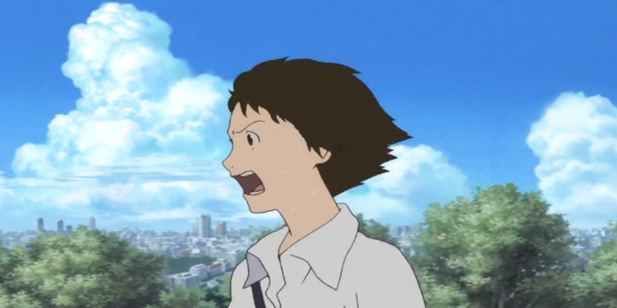 The Girl Who Lept Through Time: Makoto Konno running determined, mouth open