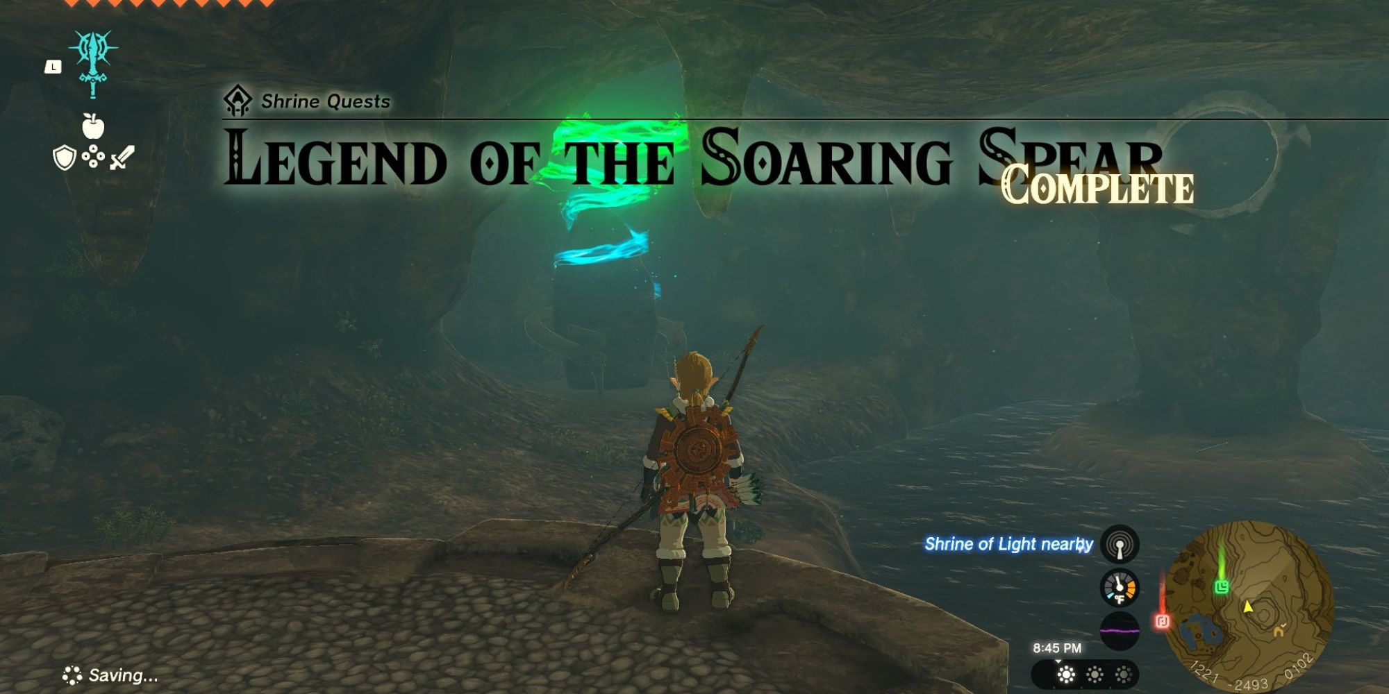 link after completing legend of the soaring spear totk