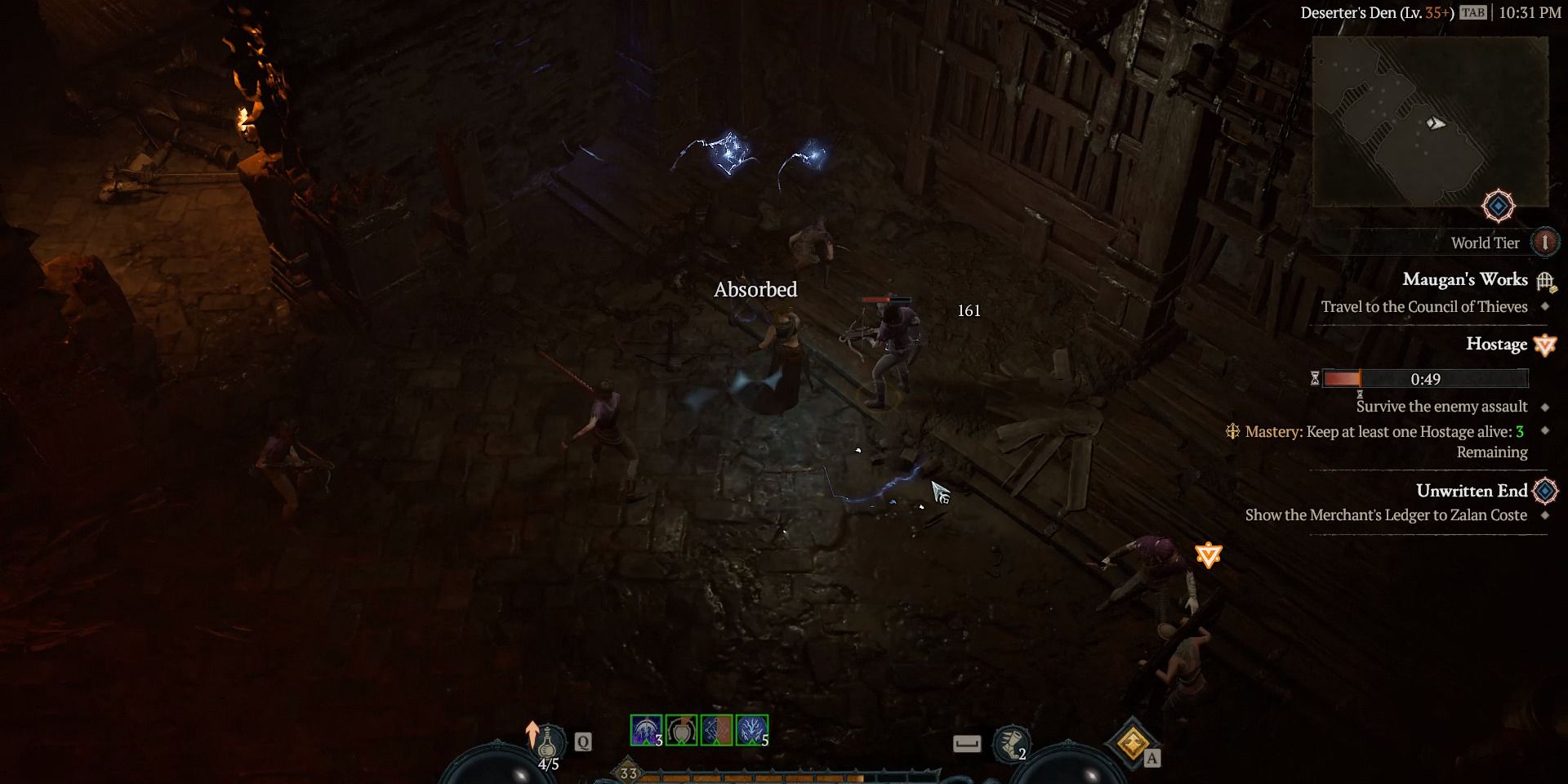 Image of the room with enemies and a few hostages in Maugan's Works in Diablo 4.