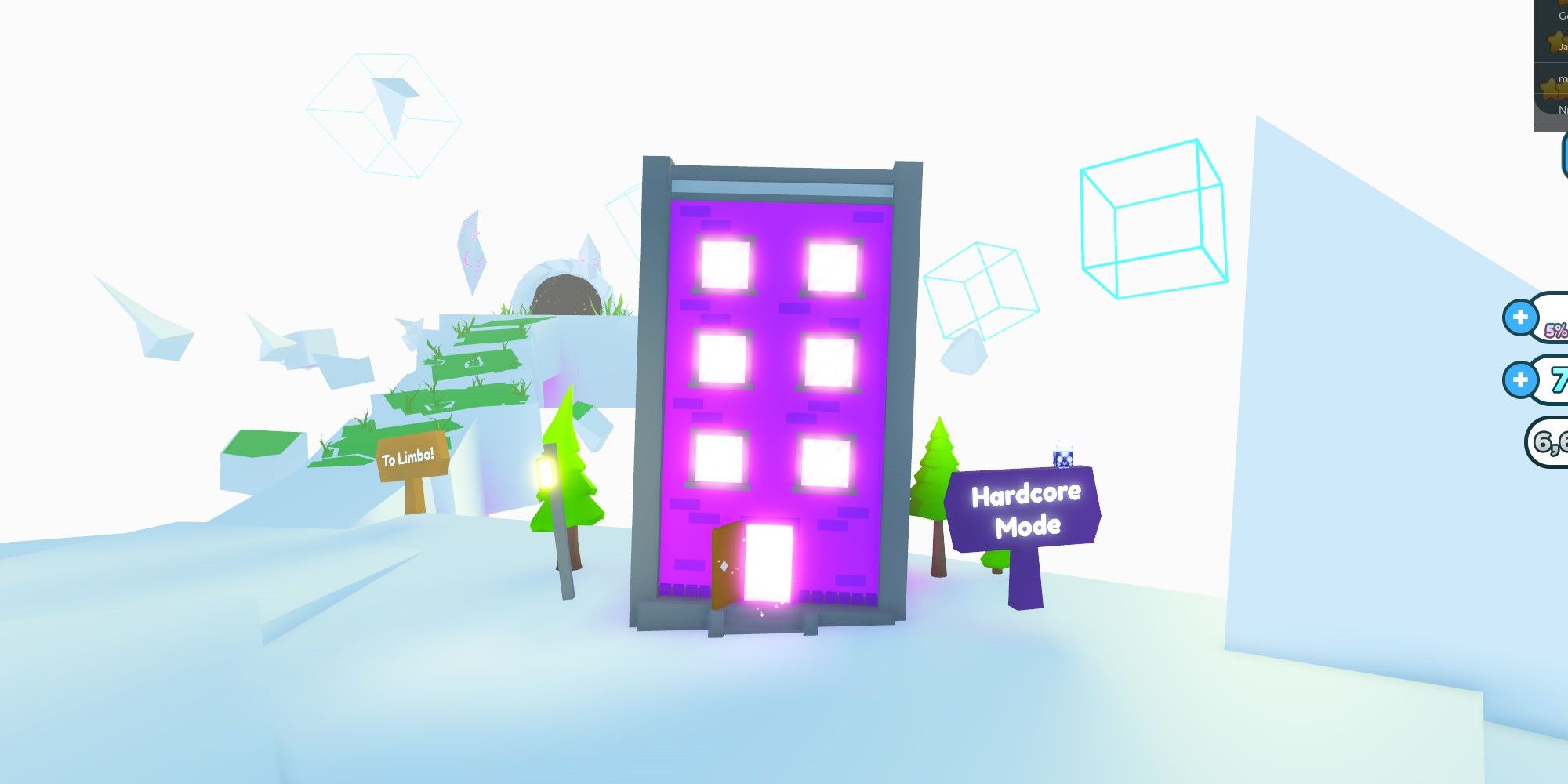 The Hardcore Mode building in Roblox Pet Simulator X