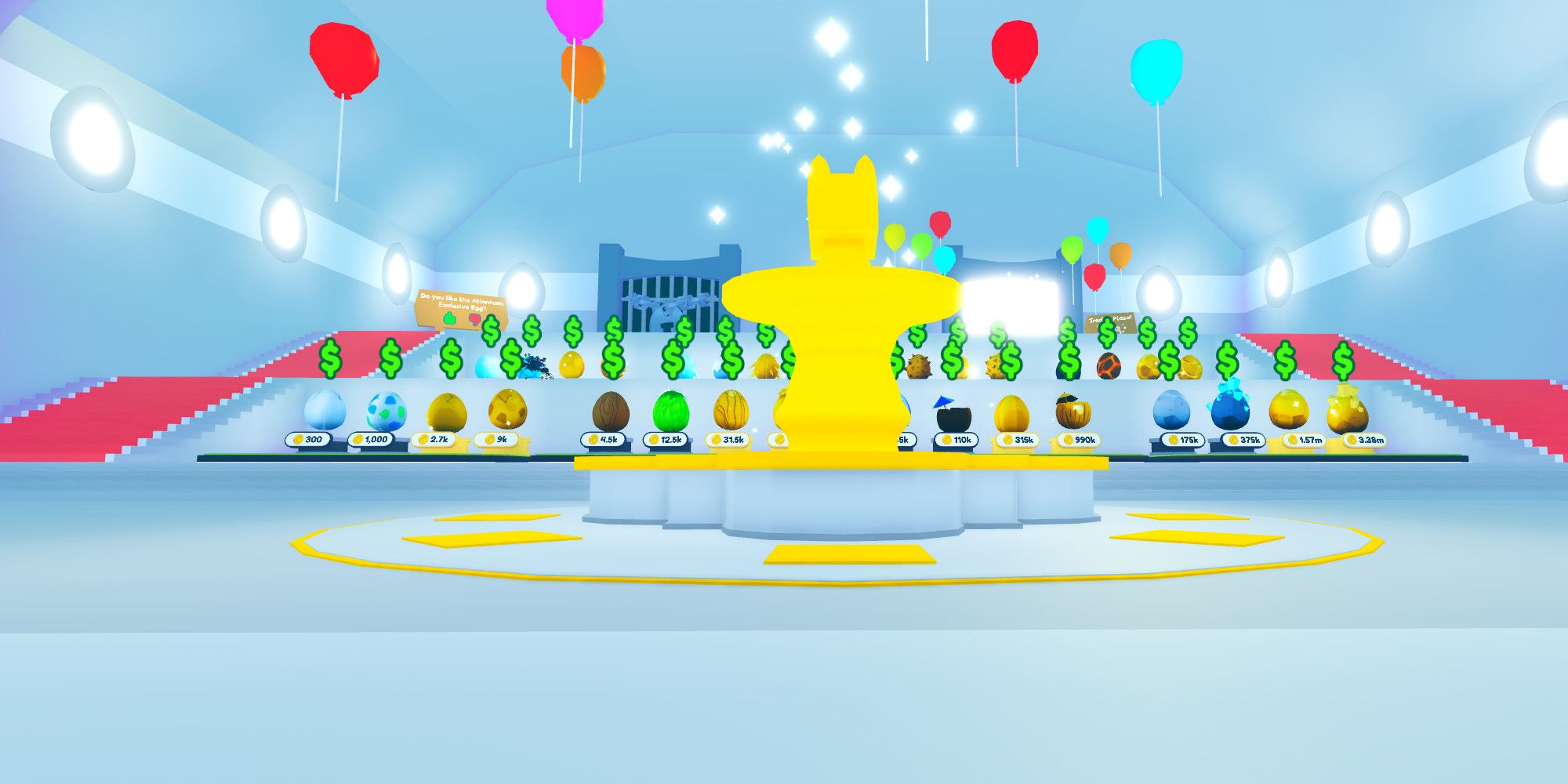 The Shop Fountain in Roblox Pet Simulator X.