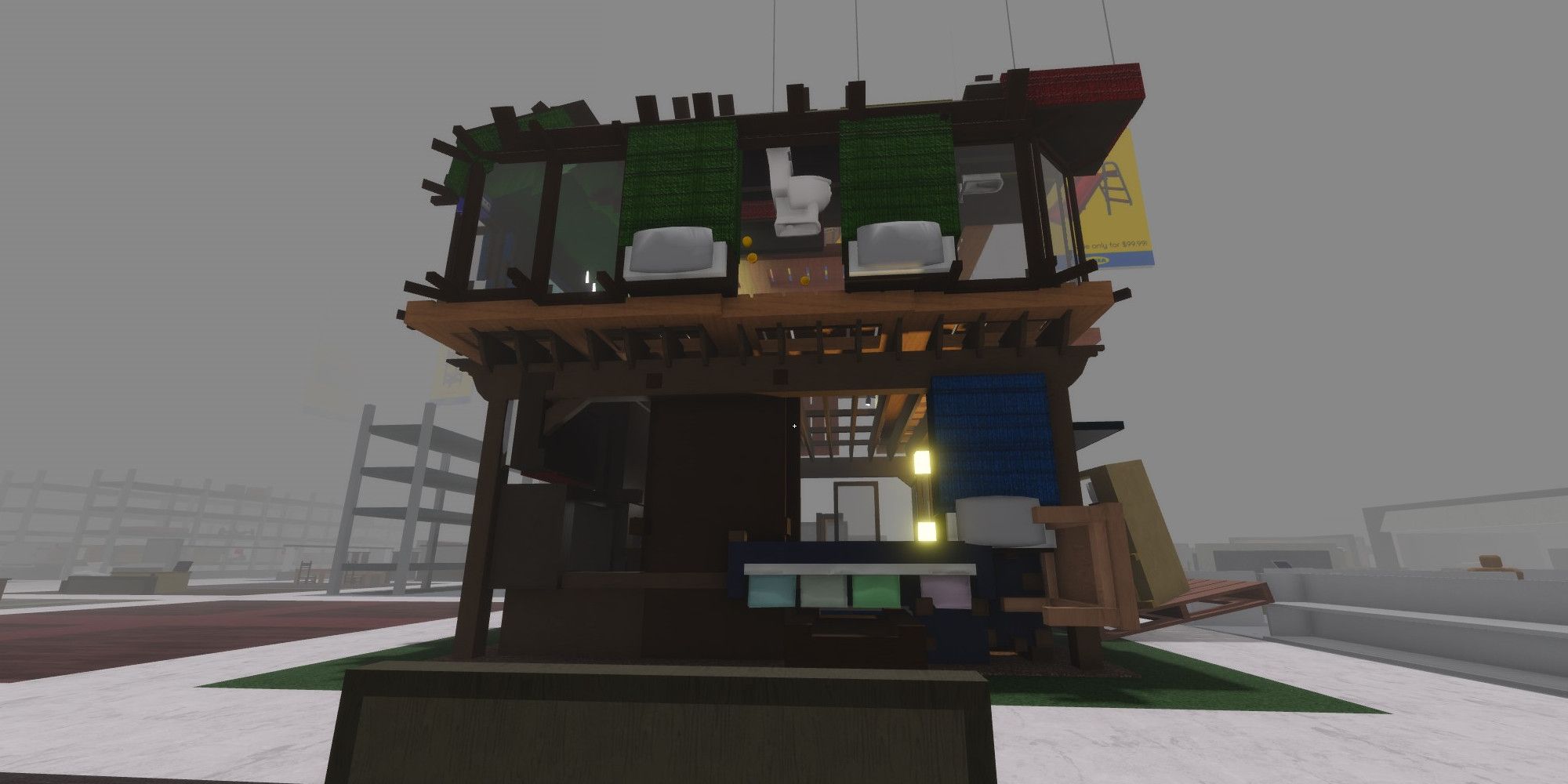 A player-made base in Roblox 3008.