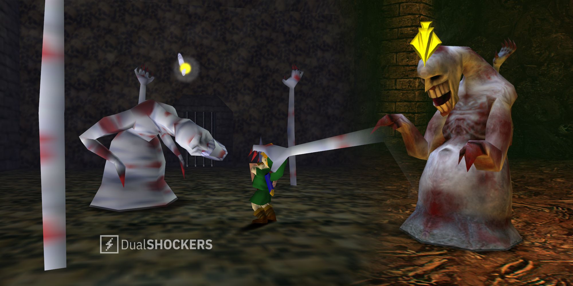 The Legend of Zelda Ocarina of Time Dead Hands boss fight gameplay