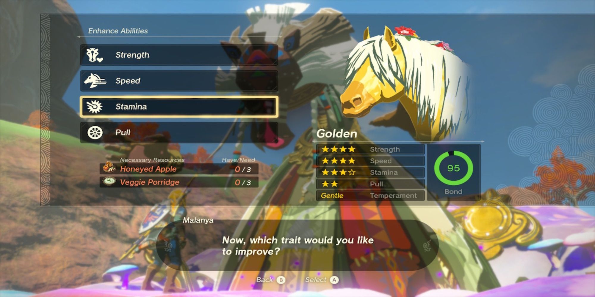 The Legend of Zelda Tears of the Kingdom Horse Stats 2
