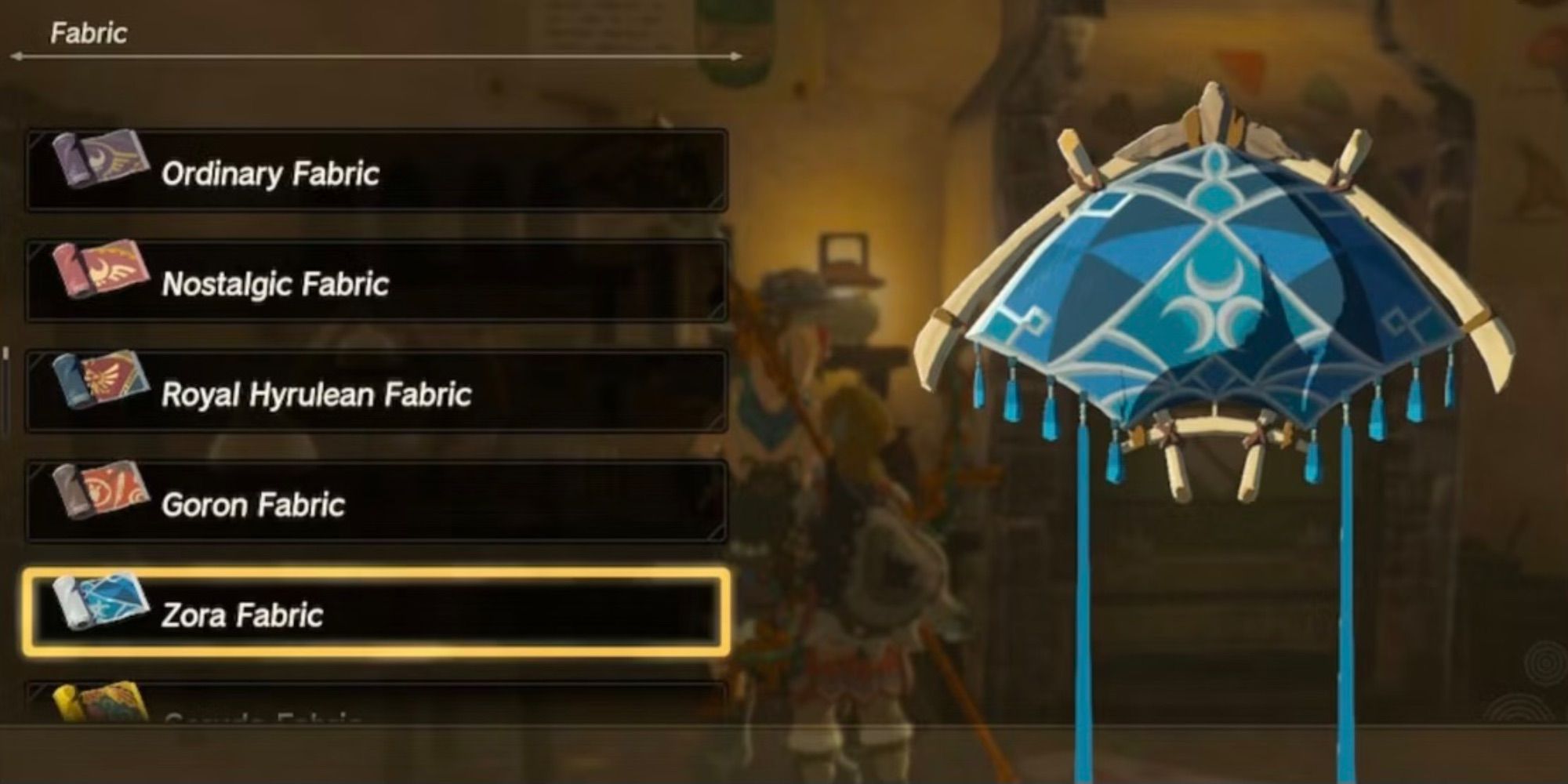 Tears Of The Kingdom All Paraglider Fabrics