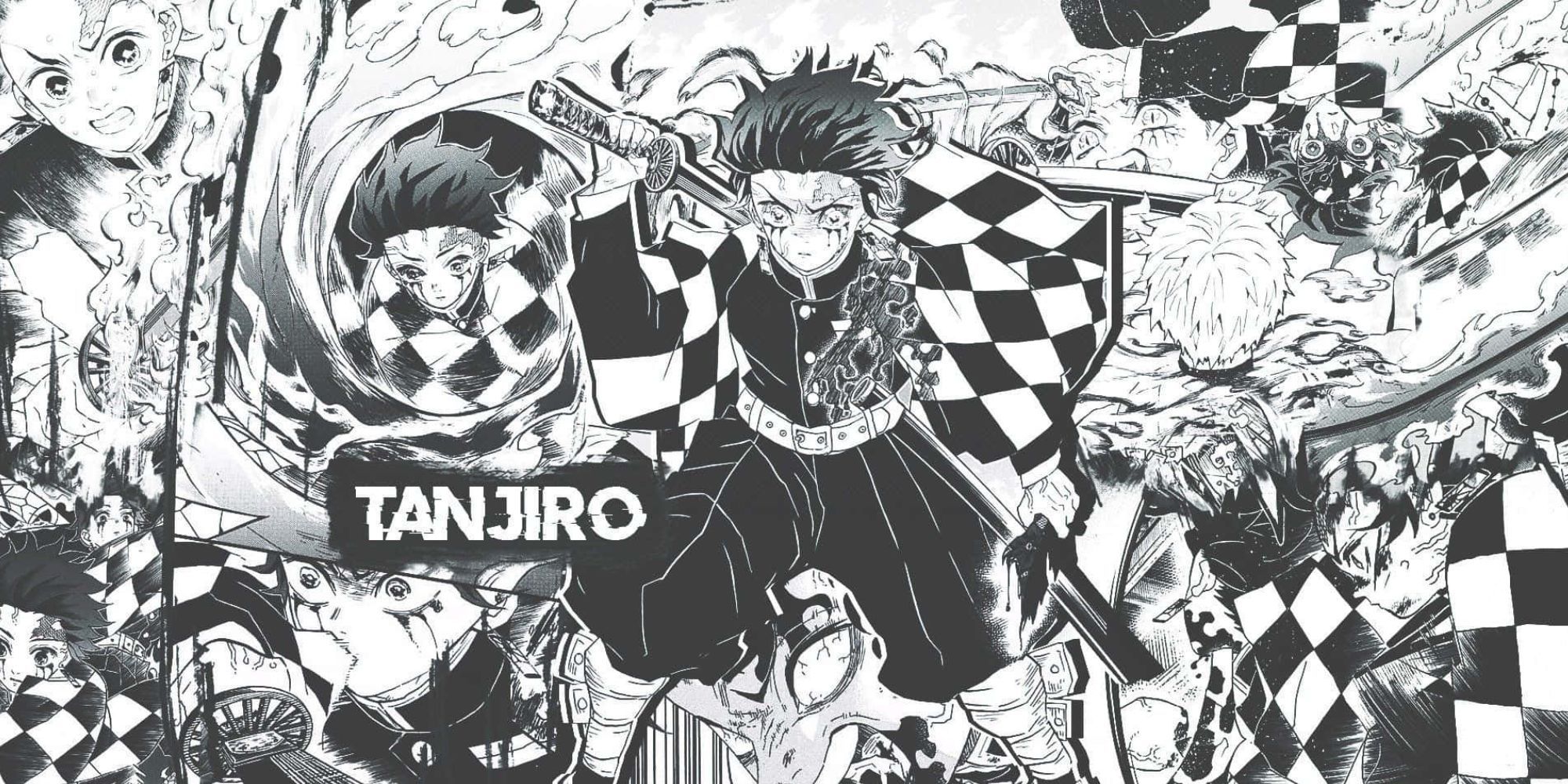 Demon Slayer Tanjiro in a manga panel