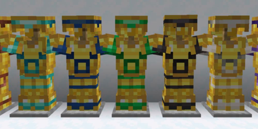 Ward Armor Trim on gold armor in Minecraft