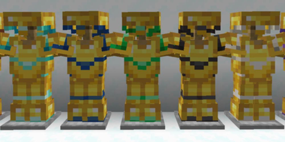 Wild Armor Trim on gold armor from Minecraft