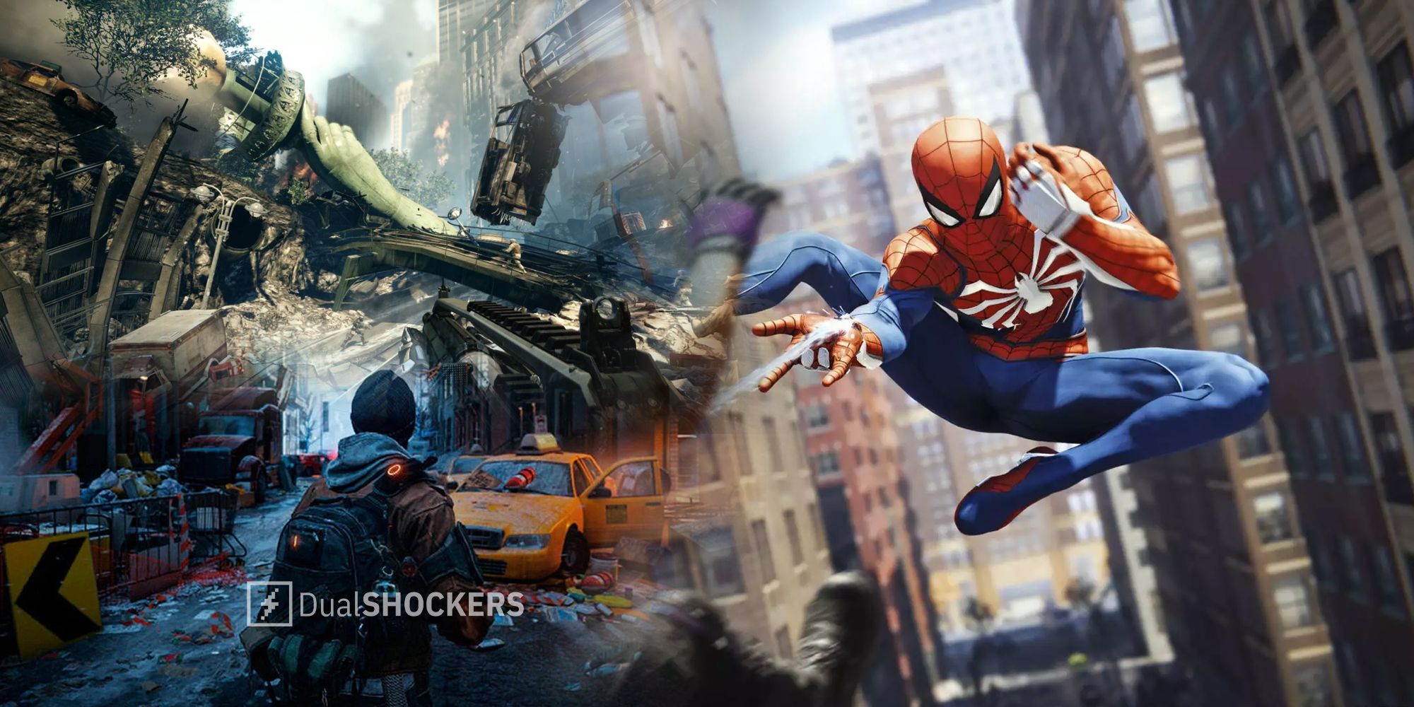 Crysis 2, The Division, Marvel's Spider-Man New York City gameplay