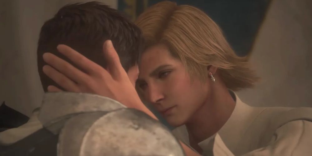 Dion and Terence kiss in Final Fantasy 16 Cropped