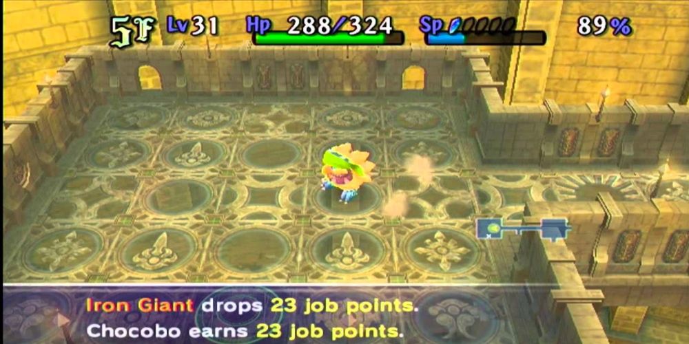 chocobo solves a puzzel in final fantasy fables 