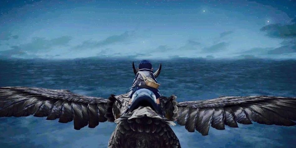 محارب النور يطير في لعبة Final Fantasy 14