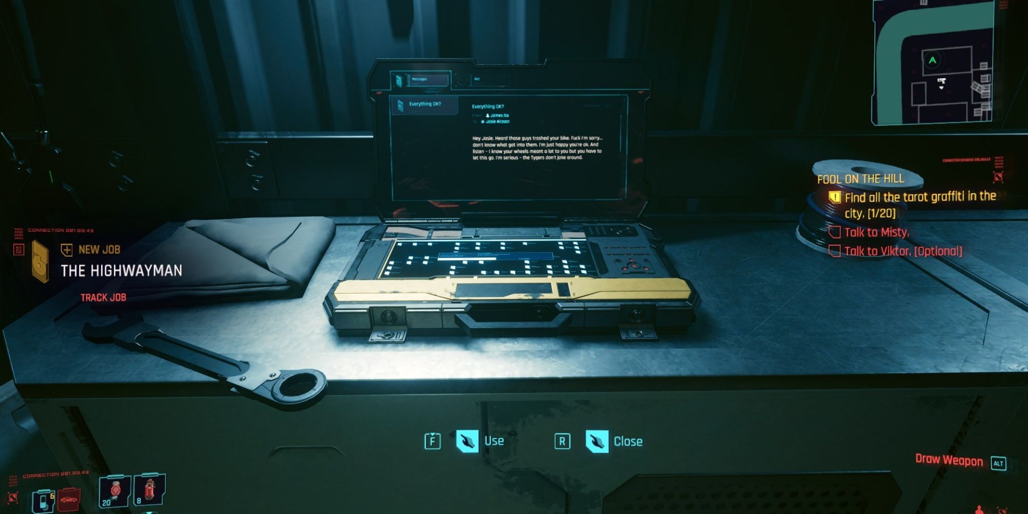 josie's laptop in cyberpunk 2077