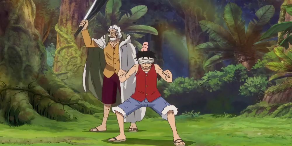 Luffy and Silvers Rayleigh from One Piece