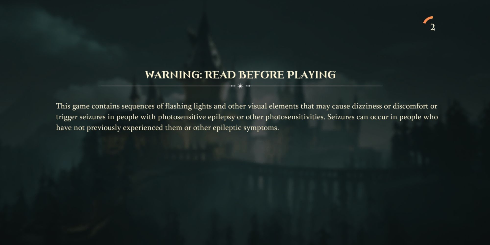 Harry Potter:Magic Awakened Warning Page