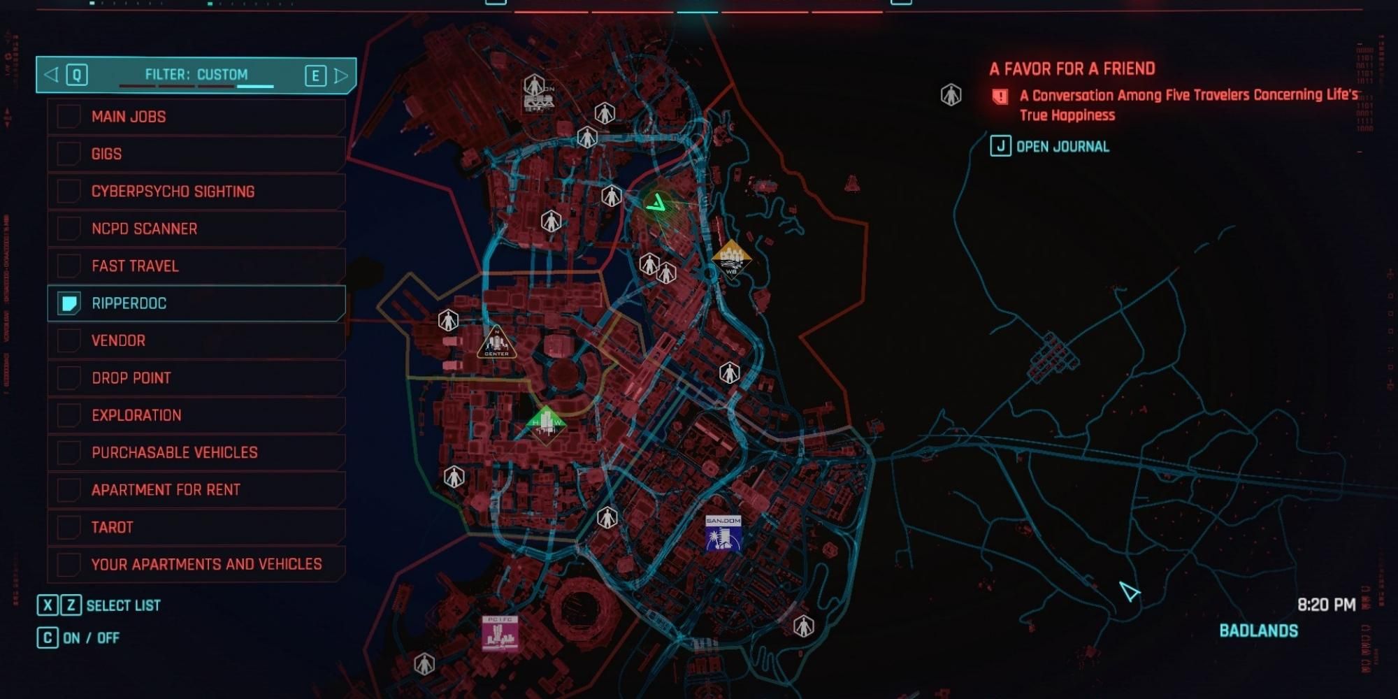 Cyberpunk 2077: All Ripperdoc Locations