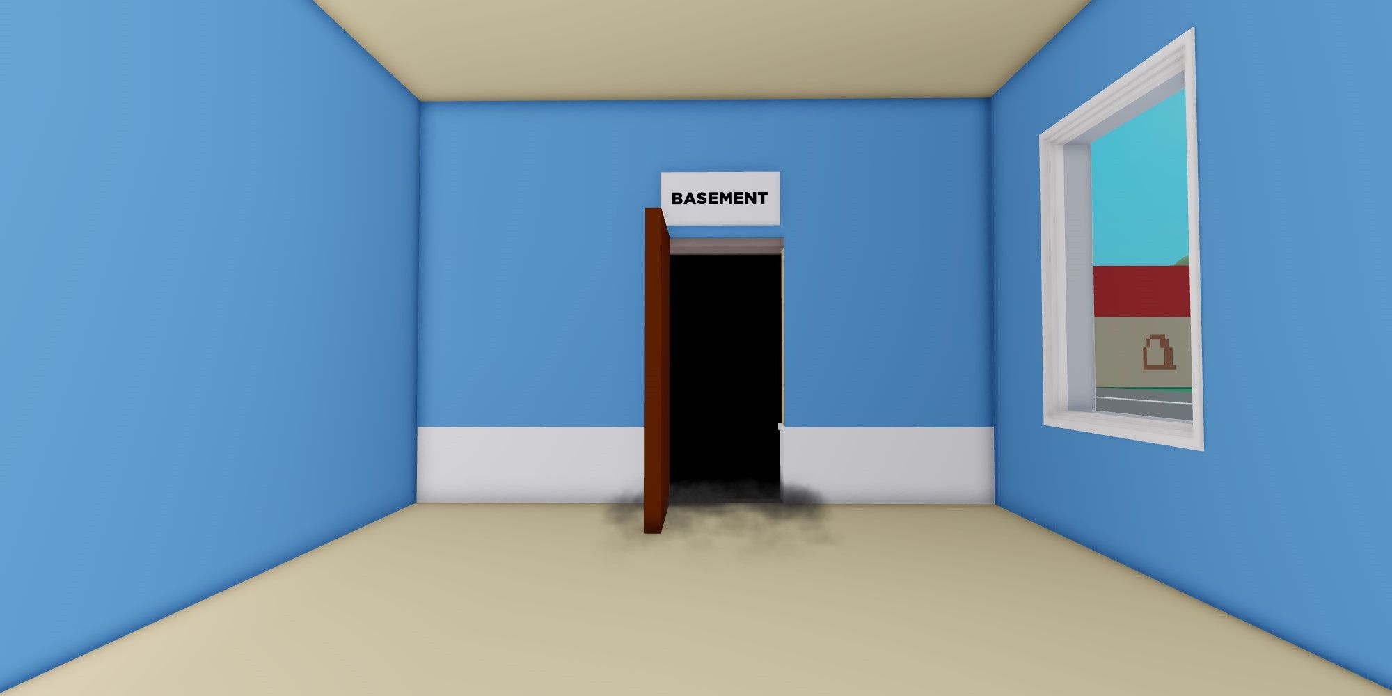 The door to the basement in Roblox Break In.