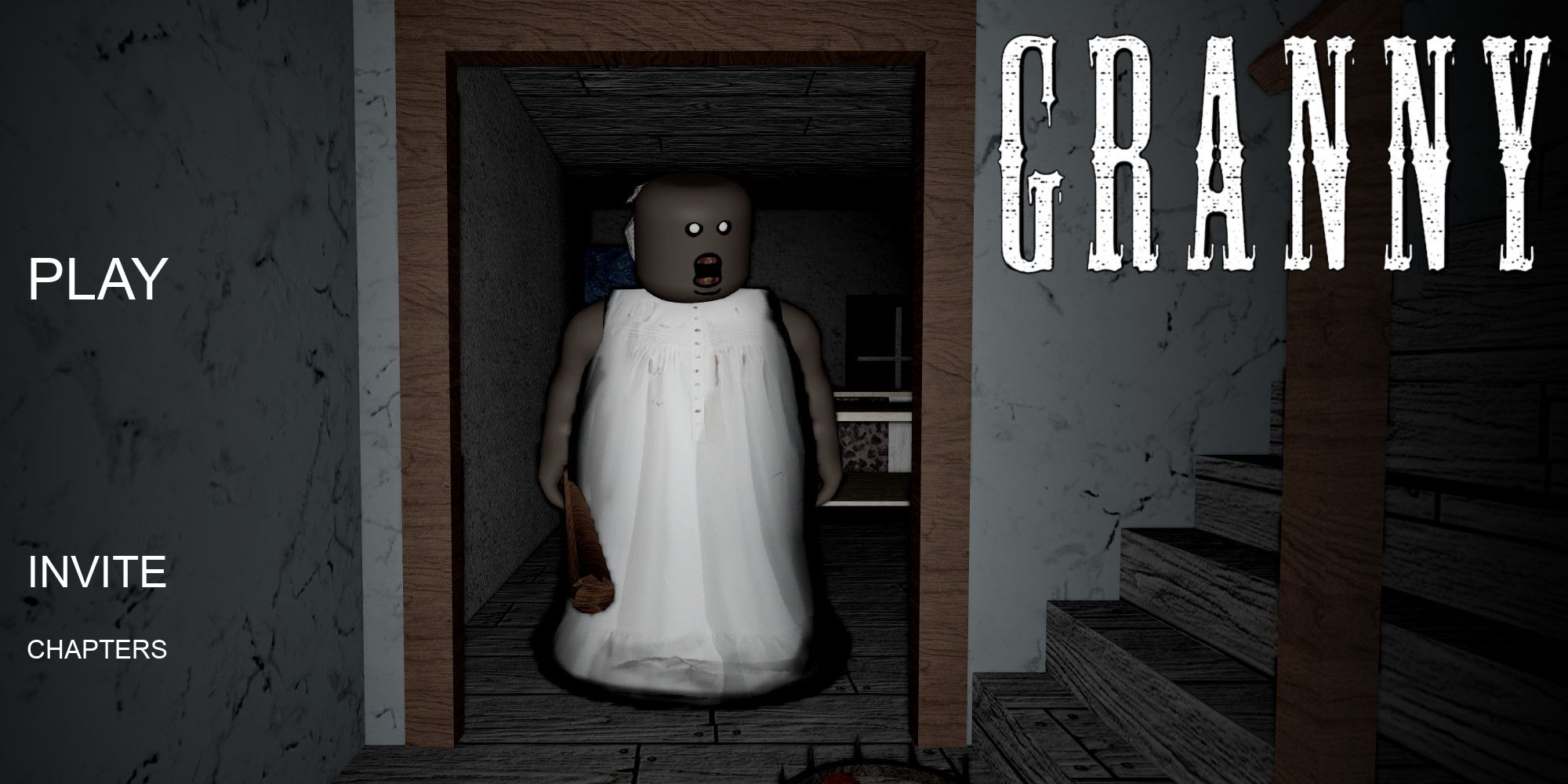 The title screen of Roblox Granny.