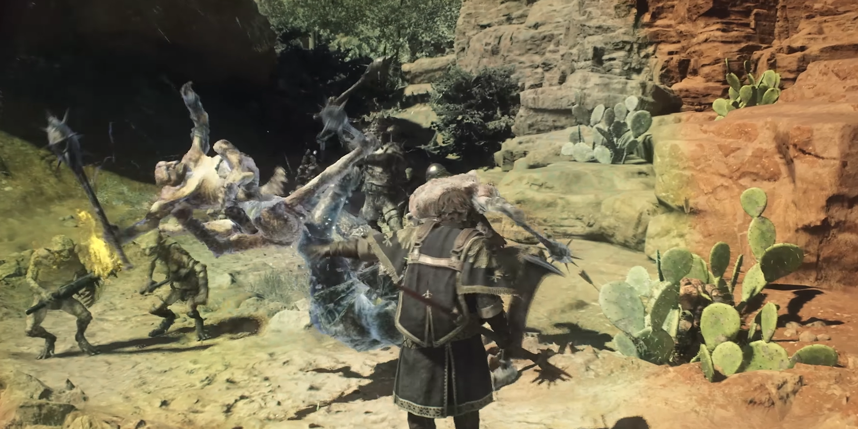 The Arisen fights against trolls in Dragon's Dogma 2